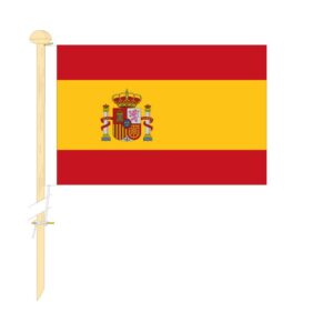 Tafelvlag Spanje met wapen afm. 10x15cm