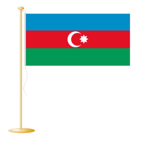 Tafelvlag Azerbaidzjan afm. 10x15cm