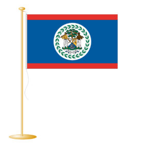 Tafelvlag Belize afm. 10x15cm