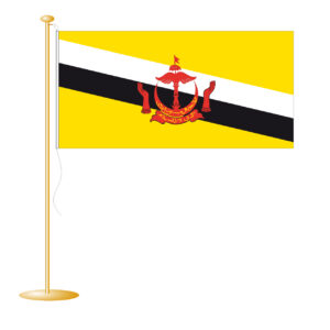 Tafelvlag Brunei afm. 10x15cm