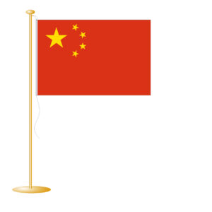 Tafelvlag China afm. 10x15cm
