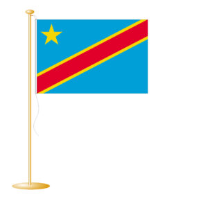 Tafelvlag Congo (Kinshasa) afm. 10x15cm
