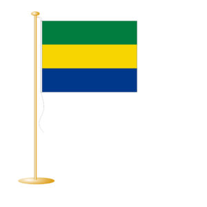 Tafelvlag Gabon afm. 10x15cm