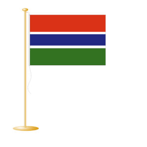 Tafelvlag Gambia afm. 10x15cm