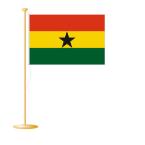 Tafelvlag Ghana afm. 10x15cm