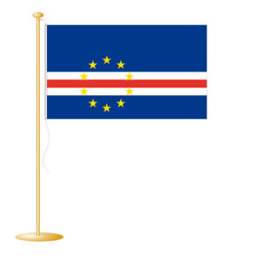Tafelvlag Kaapverdische Eilanden afm. 10x15cm
