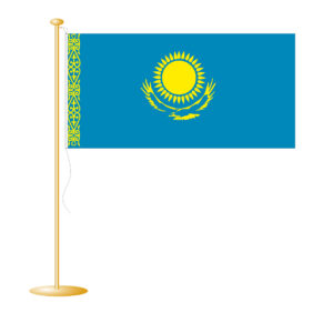 Tafelvlag Kazachstan afm. 10x15cm