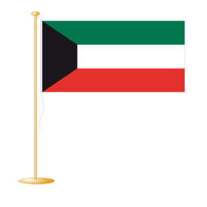 Tafelvlag Koeweit afm. 10x15cm