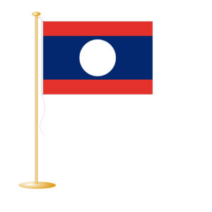 Tafelvlag Laos afm. 10x15cm