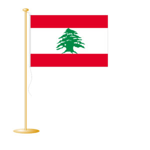 Tafelvlag Libanon afm. 10x15cm