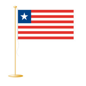 Tafelvlag Liberia afm. 10x15cm