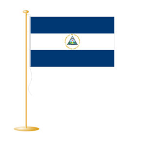 Tafelvlag Nicaragua afm. 10x15cm
