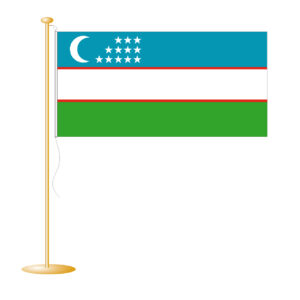 Tafelvlag Oezbekistan afm. 10x15cm