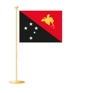 Tafelvlag Papoea Nieuw-Guinea afm. 10x15cm