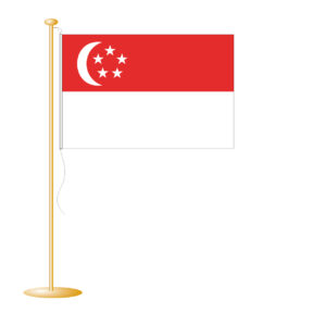 Tafelvlag Singapore afm. 10x15cm