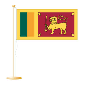 Tafelvlag Sri Lanka afm. 10x15cm