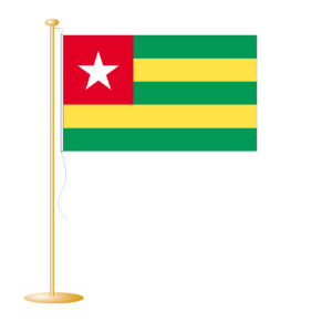 Tafelvlag Togo afm. 10x15cm
