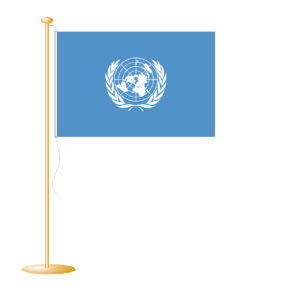 Tafelvlag Verenigde Naties afm. 10x15cm
