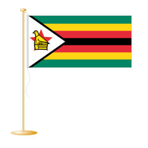 Tafelvlag Zimbabwe afm. 10x15cm