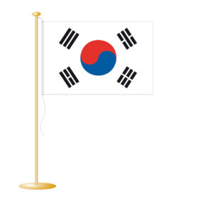 Tafelvlag Zuid-Korea afm. 10x15cm